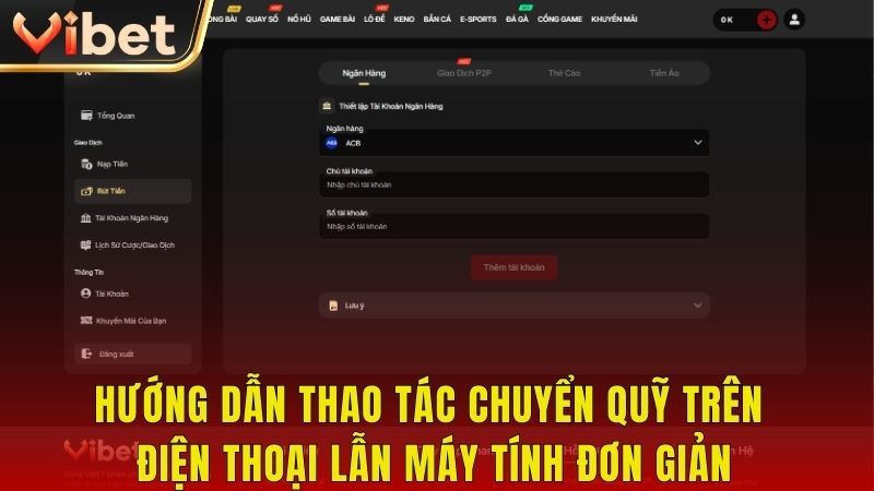 Hướng dẫn thao tác chuyển quỹ trên điện thoại lẫn máy tính đơn giản