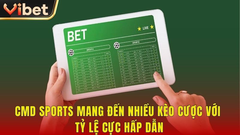 CMD Sports mang đến nhiều kèo cược với tỷ lệ cực hấp dẫn